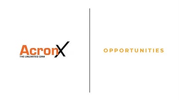 Acronx CRM tutorial - opportunity