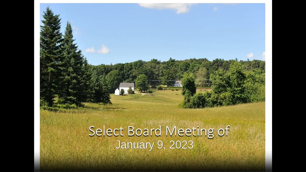 Select Board - January 9, 2023