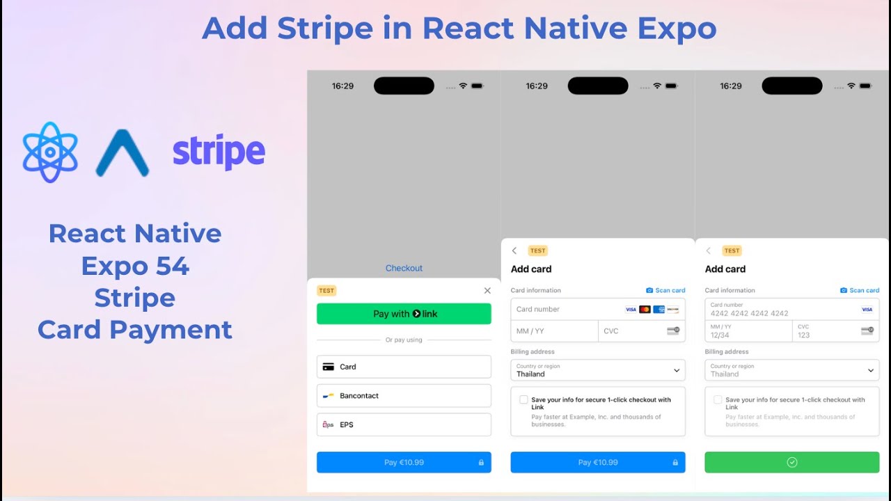 How to add Stripe payments to React Native Expo App! (Expo 54) - YouTube