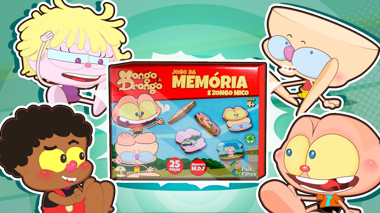 Jogo da memória com papagaios tropicais dos desenhos animados.