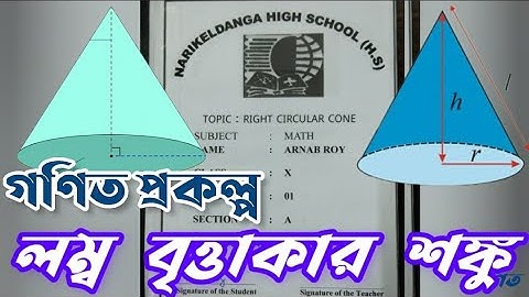 Project: Right circular cone| লম্ব বৃত্তাকার শঙ্কু