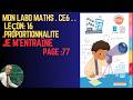 MON LABO MATHS. 6ÈME ANNÉE PRIMAIRE. Proportionnalité, masse volumique  et échelle.LEÇON 16. Page 77