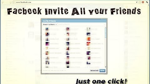 [How To] Select All Friends On Facebook Invite Page No Javascript