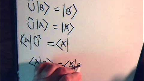 Topics In Quantum Mechanics Video #8: Unitary Operator