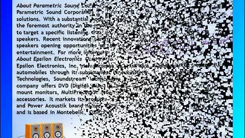 Parametric Sound and Epsilon Electronics Sign License Agreement for Hypersound(TM) Technology