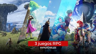 3 juegos RPG IMPERDIBLES para un jugador - Recomendación