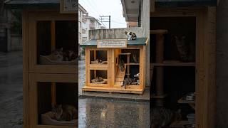 ✅ Building a Warm Shelter for Street Cats in the Rain