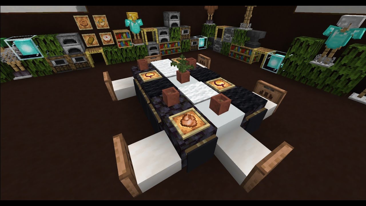 How To Make A Dinner Table Minecraft Tutorial #2 - YouTube