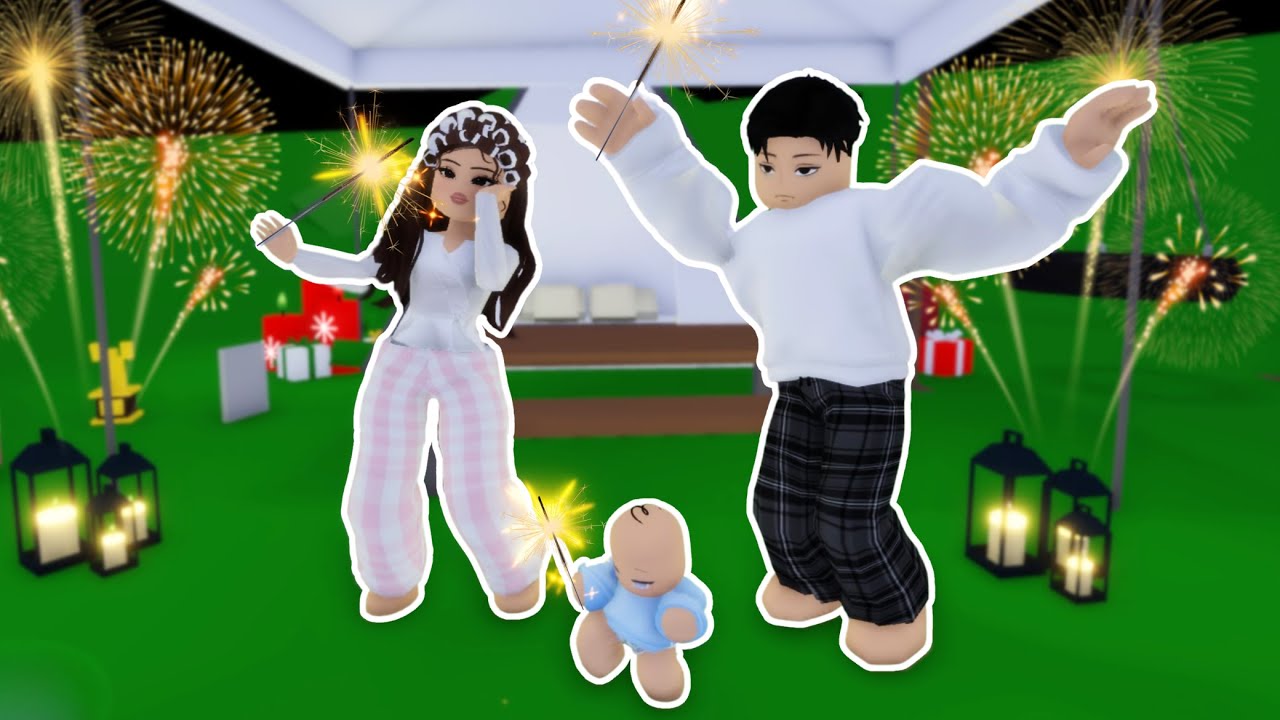 KITA TAHUN BARUAN DI RUMAH AJA | 💖 Bloxburg & Brookhaven Family Roleplay Roblox Indonesia