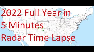 2022 Full Year in 5 Minutes US  Weather Radar Time Lapse Animation