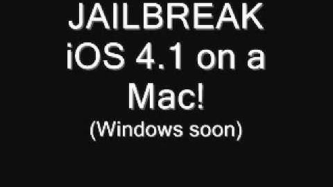 Jailbreak iOS 4.1 on iPhone 3g and iPod touch 2nd Gen.
