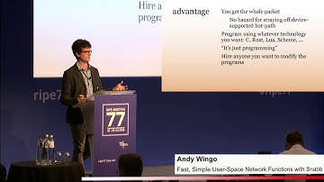 D. Fast, Simple User-Space Network Functions with Snabb (RIPE 77)