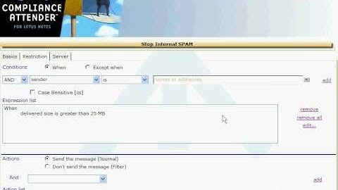 Stop Internal SPAM—Compliance Attender for Lotus Notes