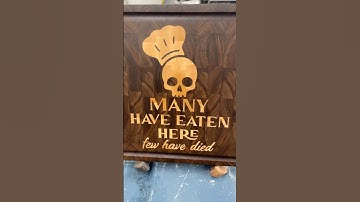 End grain inlay cutting board! Perfect message to send to your guest