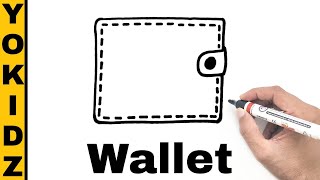 How To Draw A Wallet | Wallet Drawing Easy | YoKidz Channel | YoKidz Drawing