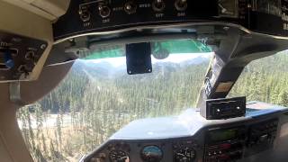 Britten Norman Islander landing at a wilderness ranch