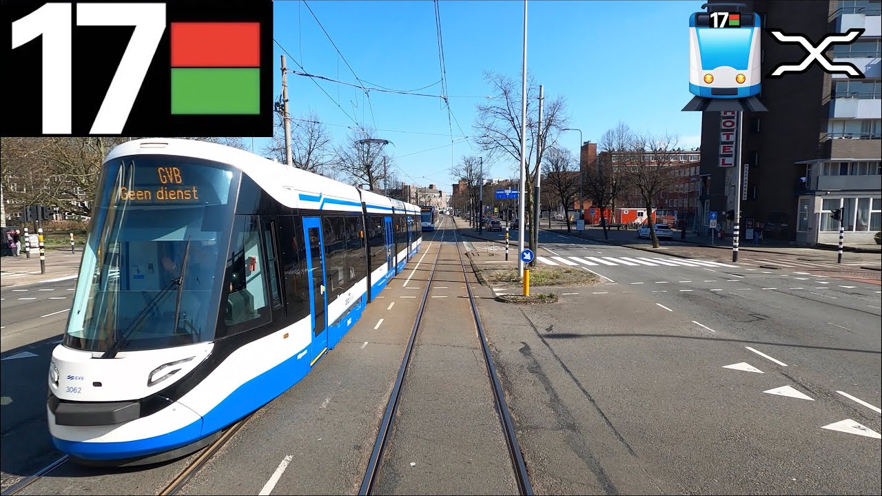 🚊 GVB Amsterdam Tramlijn 17 Cabinerit Osdorp Dijkgraafplein - Centraal Station Omleiding | Cab Ride