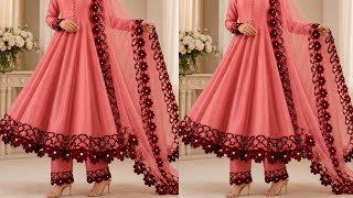 💫 Cutwork + Beads Work Border Design | Latest Fashion Trends🔥 Most Viral Dress Design✨Palazzo Ideas