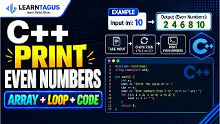Print Even Numbers in C++ | C++ Coding Question | For Loop