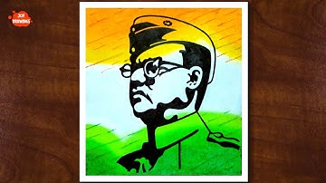 Subhash chandra bose drawing step by step | how to draw netaji subhash chandra bose | netaji drawing