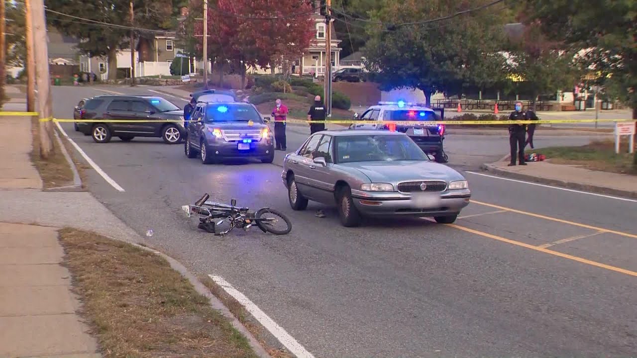 Person on bike to hospital after being struck by vehicle - YouTube