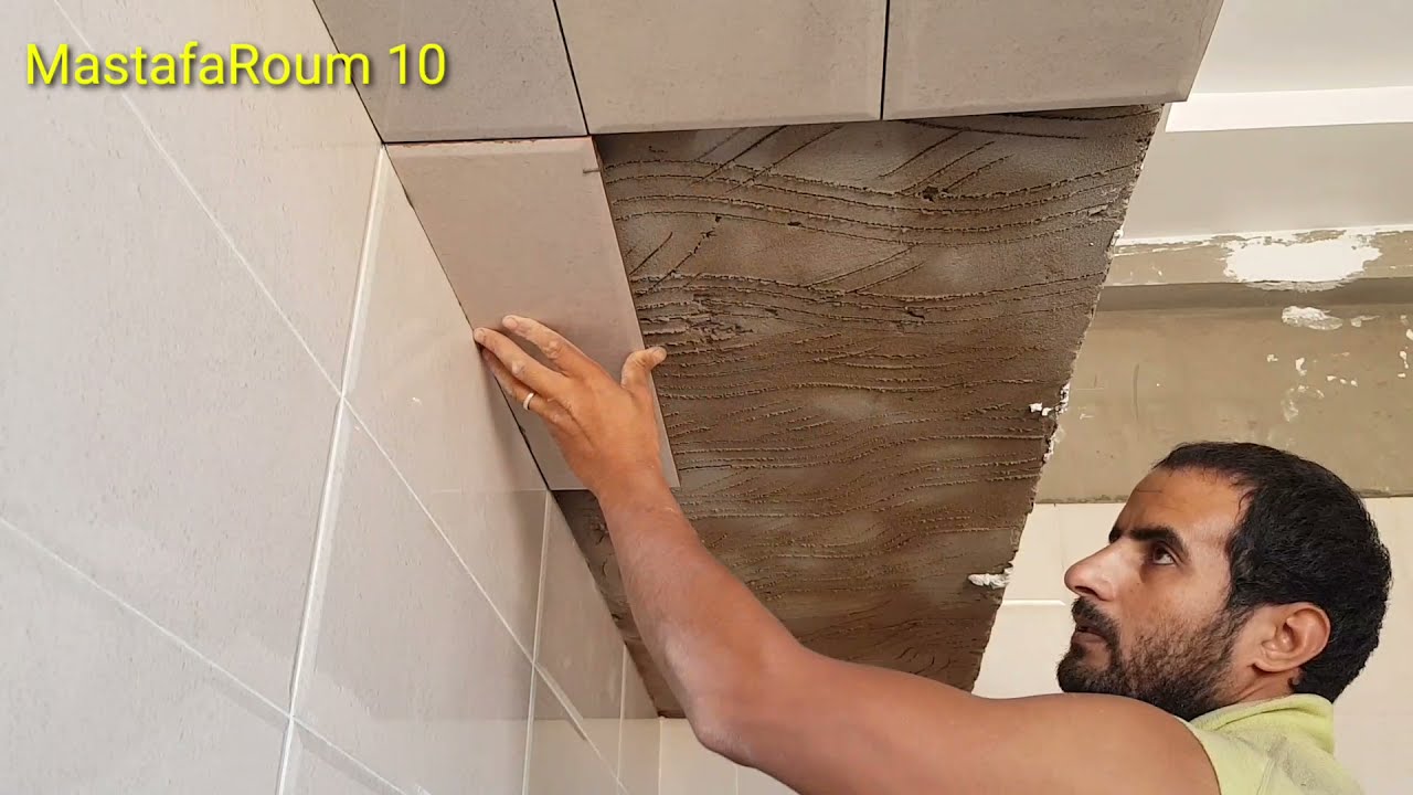 Как установить керамическую плитку на потолок несложно