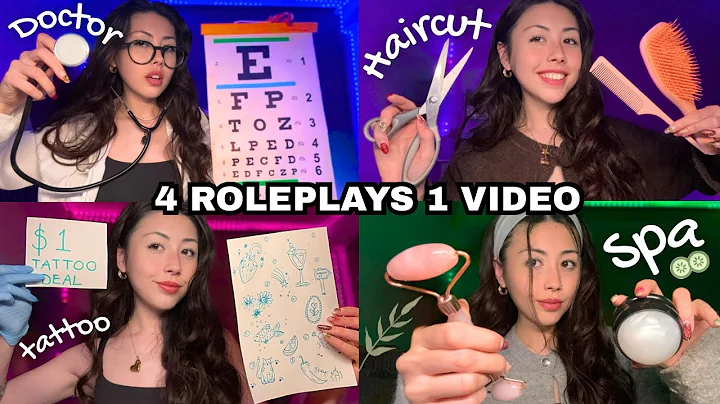 ASMR 4 RPS 1 VIDEO ! Doctor Exam, Haircut, Spa Facial, Tattoo, Piercings (personal attention)