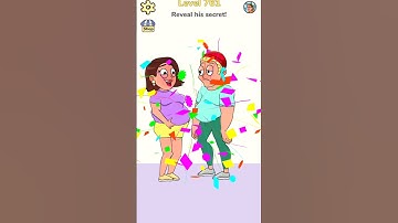 Reveal his secret ! Impossible date 2 : fun riddle ( Level 761 ) 🤣💩 #shorts