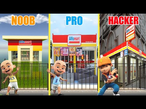 Minecraft Noob vs Pro vs Hacker : Boboiboy dan Upin Ipin Membuat Alfamart