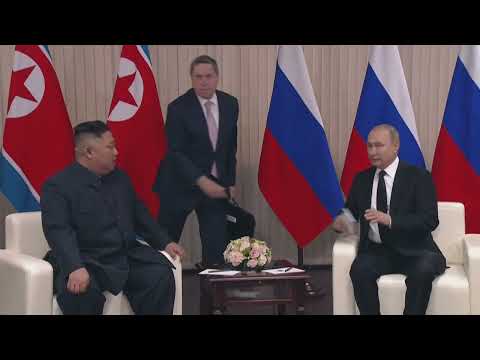 FILE: N. Korean leader Kim Jong Un meets Russia&#39;s Putin in 2019