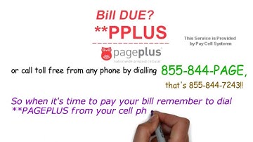 Pay PAGE PLUS by Phone - Dial **PAGEPLUS