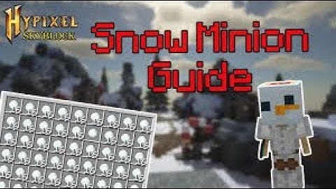 how to use a snow minion | guide| hypixel skyblock ep: 2