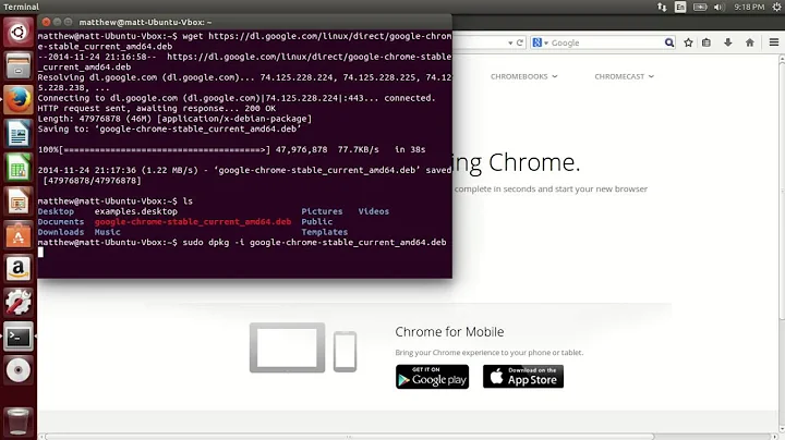 Installing Google Chrome in Ubuntu 14.04 Desktop