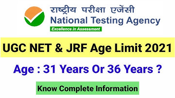 JRF Age Limit 2021 | 31 Years or 36 Years ?  NTA UGC NET Update 2021 | NTA UGC NET Exam 2021