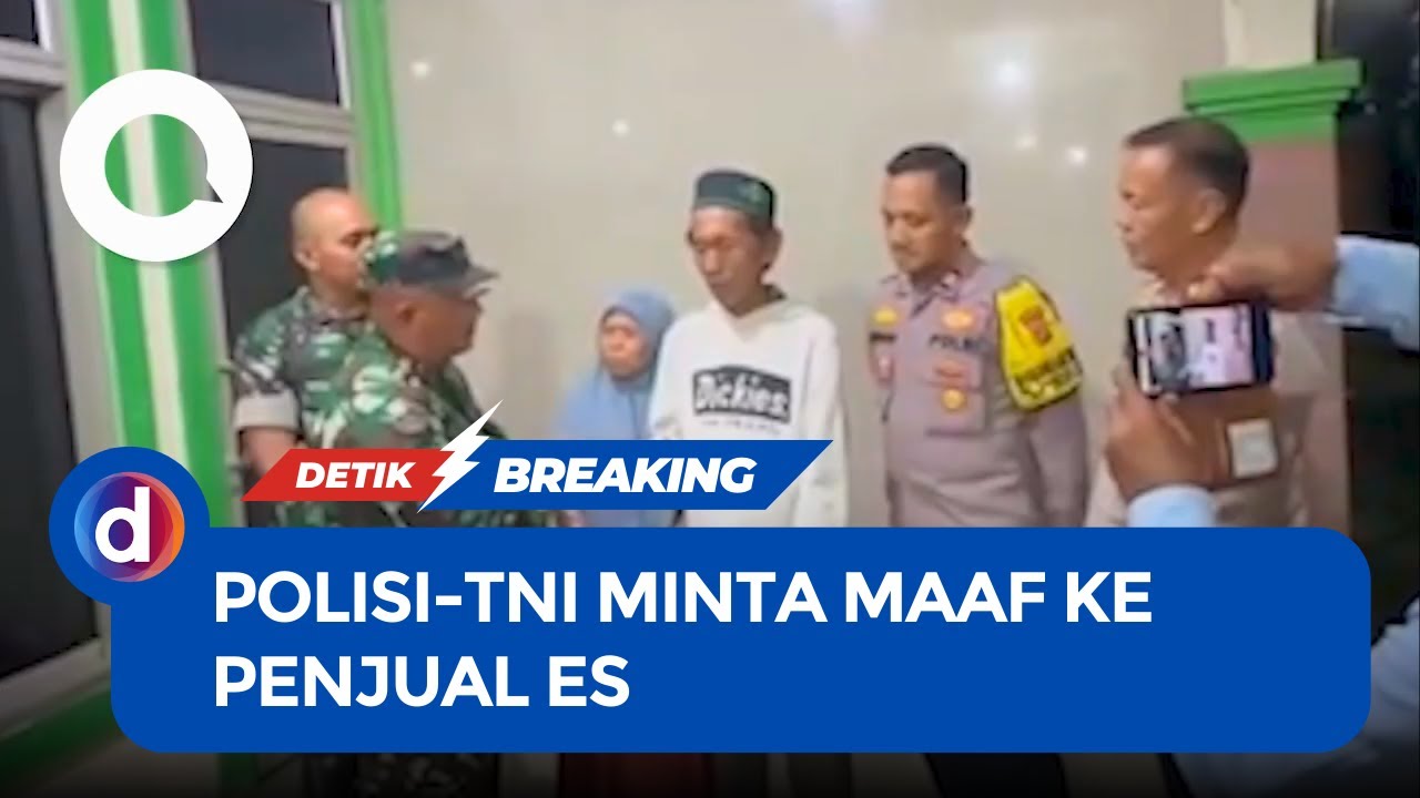 Momen Polisi-TNI Minta Maaf ke Penjual Es Kue Jadul Viral