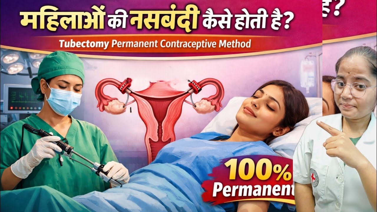 Tubesctomy Methods महिलाओं की नसबंदी कैसे होती है? | Tubectomy Permanent Contraceptive ...