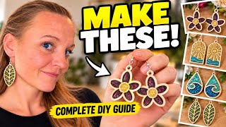 Laser Cut + Resin Earrings?! Here’s How I Made Them