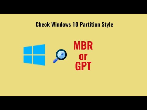 Method to check disk partition style on Windows XP, 7, 8, 8.1, 10