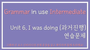 그래머 인 유즈 인터미디엇 Unit6 (과거진행) 연습문제