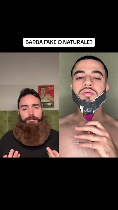 BARBA FAKE O NATURAL? ❌ #barba #beard #fakebody #fake #funnyshorts #funny  #beardcut #epicfail #fail 