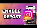 How To Enable Repost On Instagram ( Easy Guide ) 2025