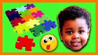 Pretend Play Kid Learns Words By Playing Puzzle Game (2019)