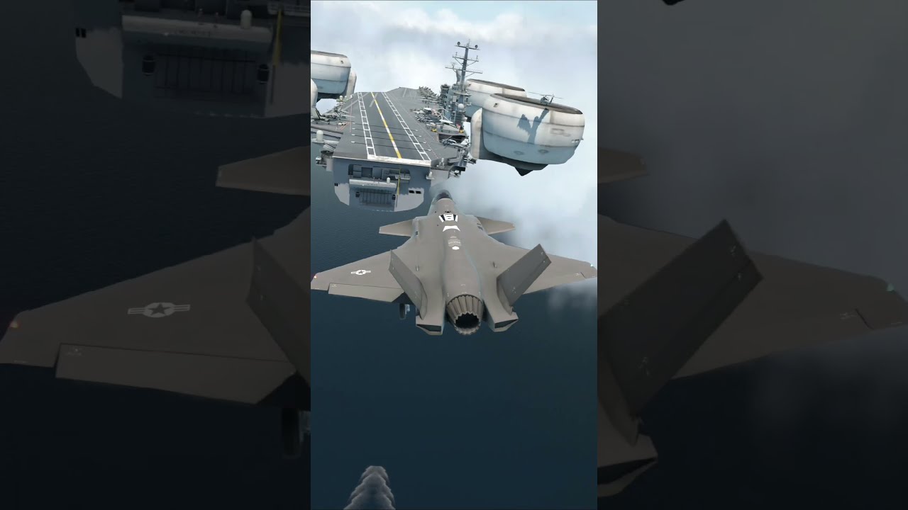 Canard Version Of F35 Aircraft Carrier For Landing Flight Simulation
