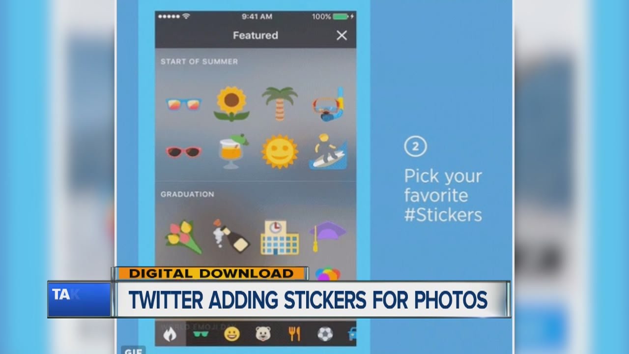 Twitter adding stickers for photos, new visual search - YouTube