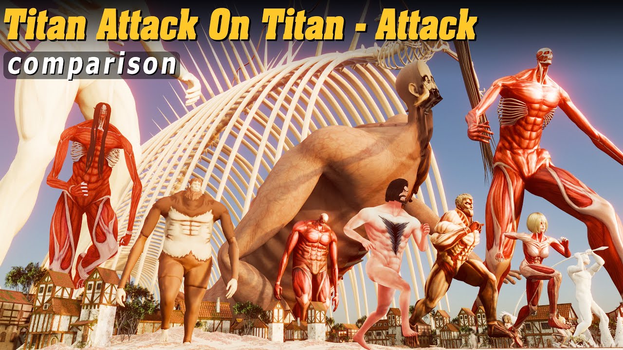 Attack On Titan Size Comparison 2024 Animated | 3D Size Comparison