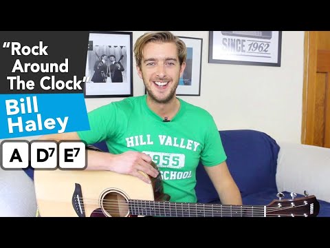 Rock Around The Clock - 3 Chord Song - EASY Guitar Lesson Tutorial