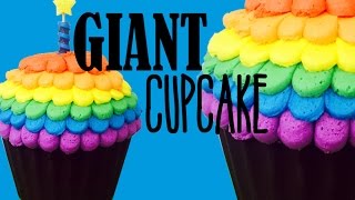 ⁣Giant Cupcake Masterclass! With Rainbow Frosting | My Cupcake Addiction