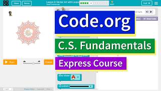 Sticker Art with Loops Express Lesson 7.5 Code.org Tutorial with Answers