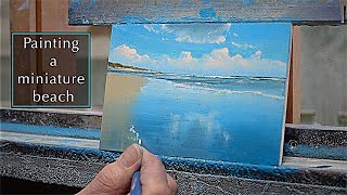 Painting a miniature beach