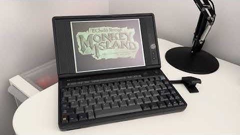 HP Omnibook 530 + OPL3LPT playing Monkey Island 2: LeChuck’s Revenge Intro